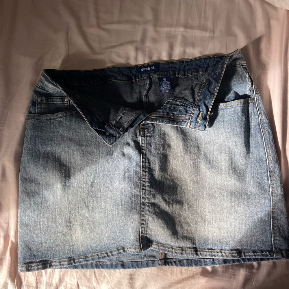 Denim Skirt w/ Built in Shorts